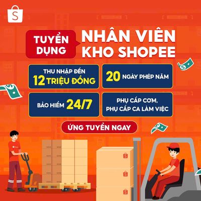 SHOPEE KCN XUYÊN Á - Tuyển NHÂN VIÊN KHO