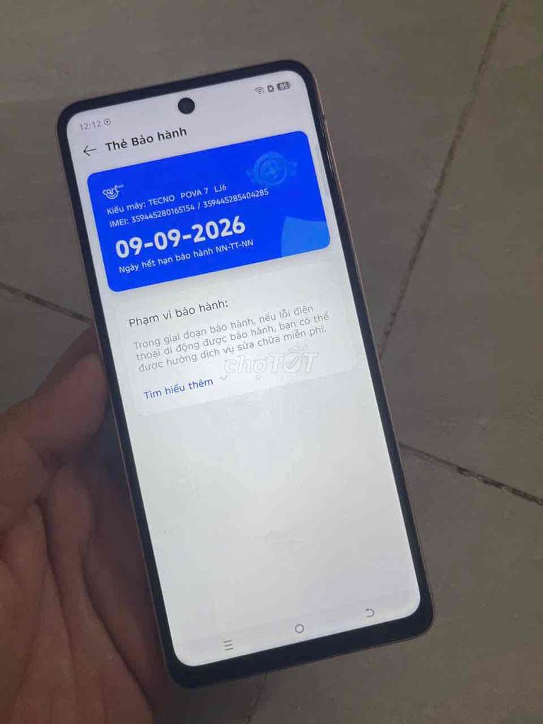 Tecno Pova 7 128GB còn bảo hành 9/2026 pin7000. Mua bán Điện thoại tại Quận 8 Tp Hồ Chí Minh được đăng bởi điện thoại giá rẻ  hình 1