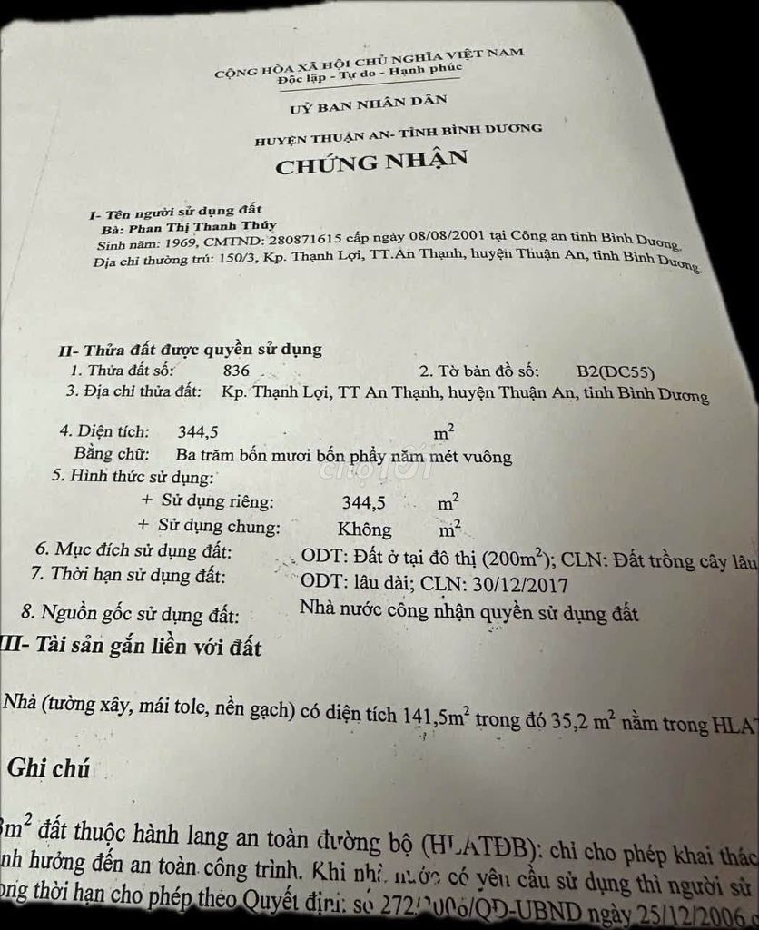 Bán nhà mặt tiền Hồ Văn Mên, Thuận An, Bình Dương