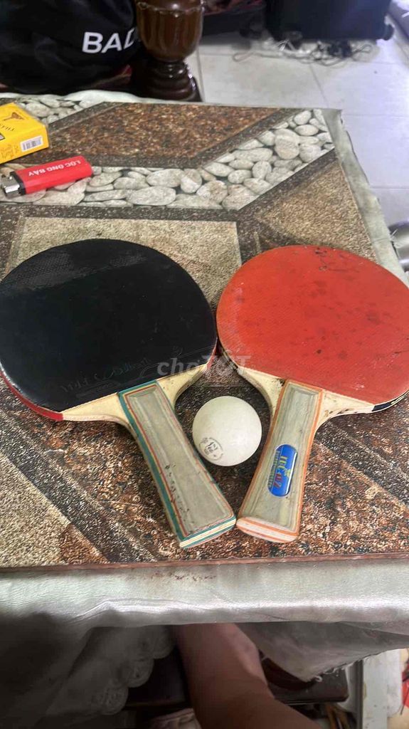 Vợt bóng bàn Gỗ, cao su Đen, đỏ Người mới chơi