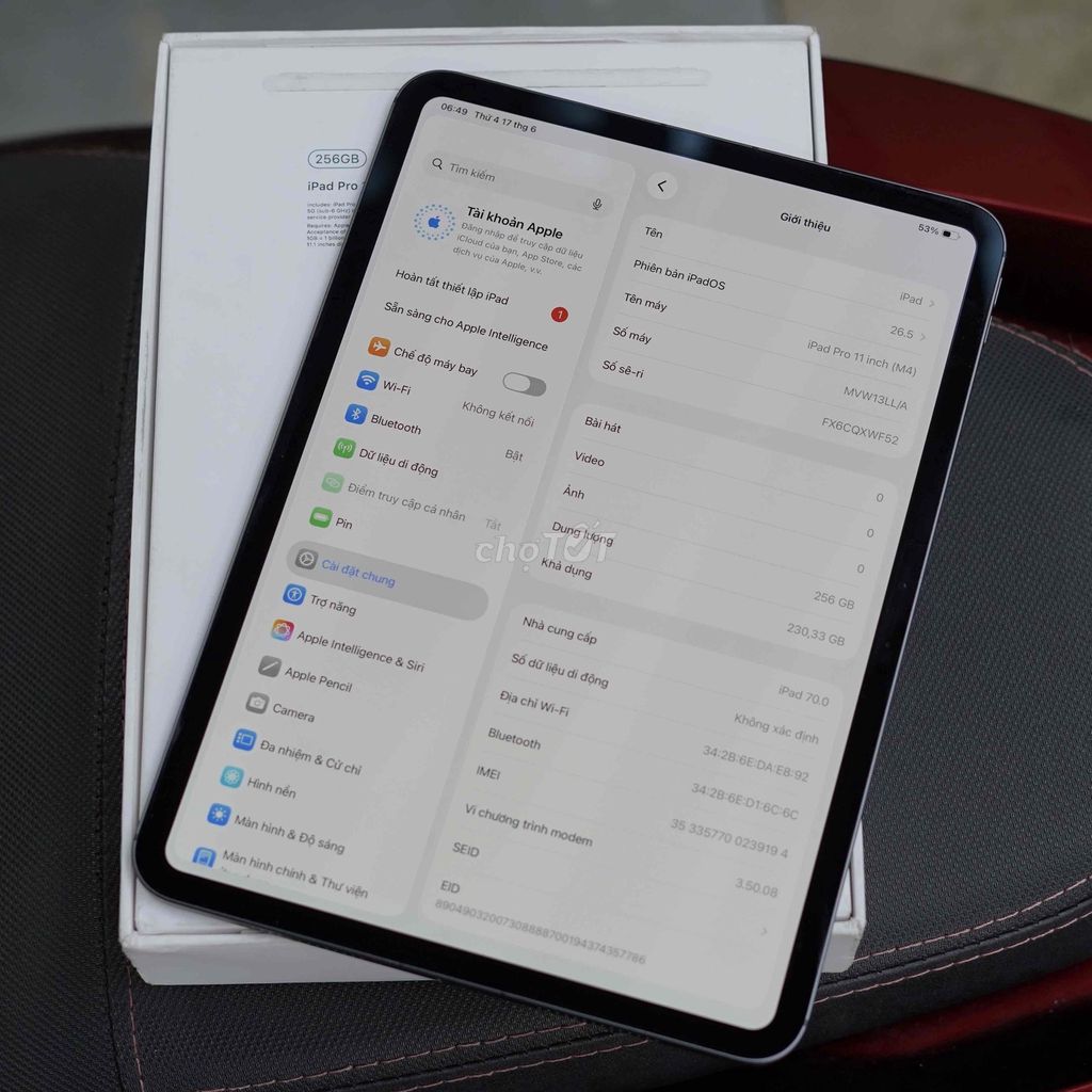 Apple iPad Pro M4 11-inch 256GB wifi bh 08/26. Mua bán Máy tính bảng tại Quận 12 Tp Hồ Chí Minh được đăng bởi Nguyễn Tài hình 1