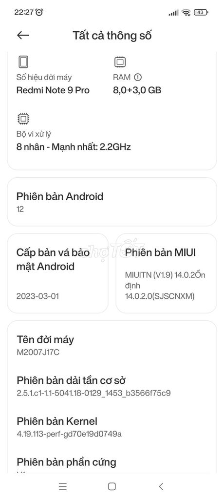 Mi note9pro bản 8/256g. Mua bán Điện thoại tại Huyện Nghĩa Hưng Nam Định được đăng bởi Bơi Bơi hình 1