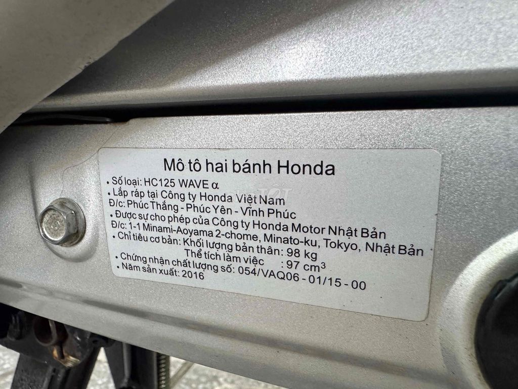 Wave Alpha 100 2016 Trùm Cuối Bs 65F1-313.69. Mua bán Xe máy tại Quận Ô Môn Cần Thơ được đăng bởi Tiến Tạp Hoá  hình 6