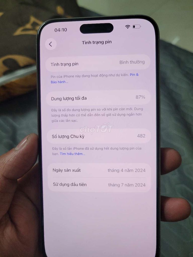 Apple iPhone 15 Pro Max tintan 256. Mua bán Điện thoại tại Huyện Hoài Đức Hà Nội được đăng bởi Nguyễn Đức anh  hình 1