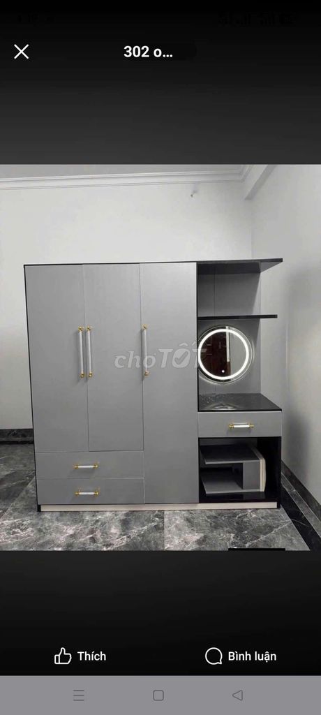 Tủ quần áo nhựa 3 cánh liền bàn trang điểm. Mua bán Tủ, kệ gia đình tại Thành phố Thủ Dầu Một Bình Dương được đăng bởi Phương hoa hình 1