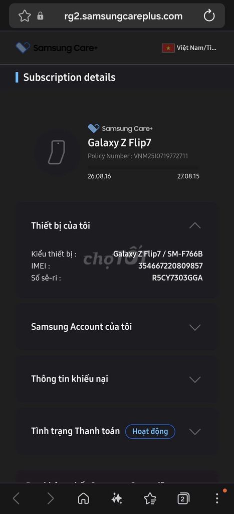 Samsung Galaxy Z Flip7 256GB Đã sử dụng. Mua bán Điện thoại tại Quận Ba Đình Hà Nội được đăng bởi Tung hình 1