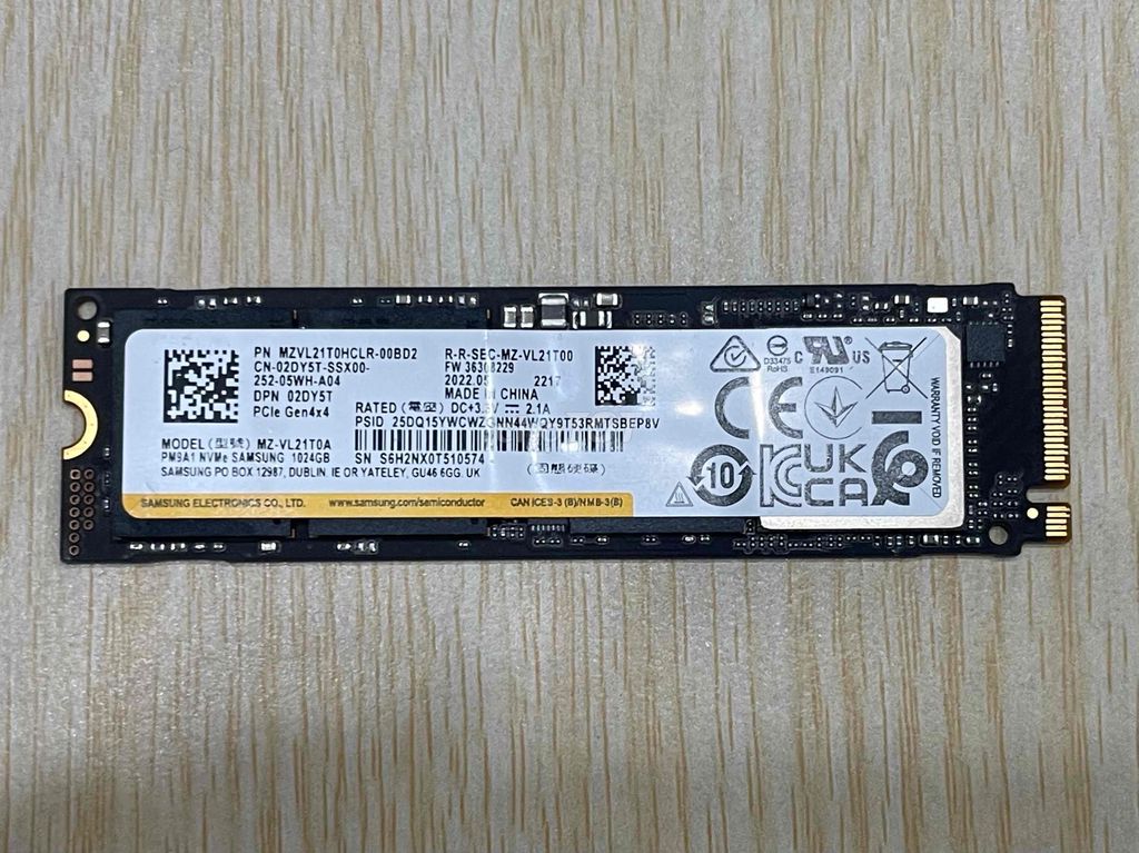 Ổ cứng SSD M.2 NVME Samsung PM9A1 1TB Tháo Máy. Mua bán Linh kiện (RAM, Card...) tại Quận 11 Tp Hồ Chí Minh được đăng bởi Mua Bán Hàng Thanh Lý hình 1