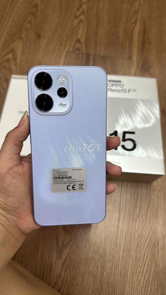 OPPO Reno 15F 256GB Tím nhạt. Mua bán Điện thoại tại Quận Thanh Khê Đà Nẵng được đăng bởi Thiên Ý hình 1
