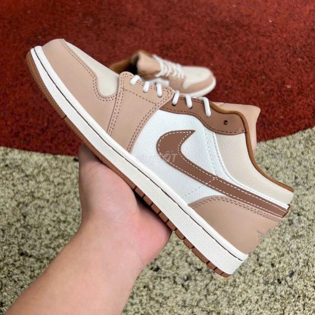 Giày Nam Nữ Nike Jordan 1 Low Nâu Size 36 đến 44