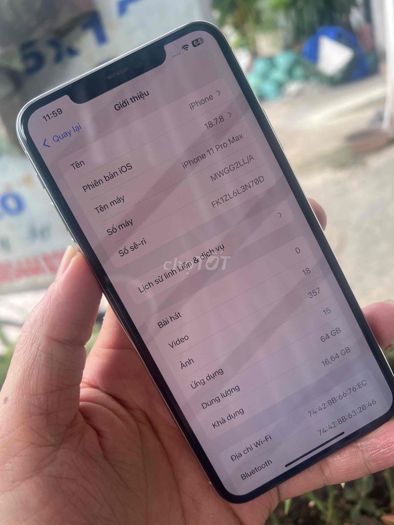 Apple iPhone 11 Pro Max 64GB Trắng. Mua bán Điện thoại tại Quận Bình Tân Tp Hồ Chí Minh được đăng bởi nguyễn sang  hình 1