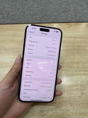 14ProMax 1TB bản có khay Sim. Mua bán Điện thoại tại Quận Thanh Khê Đà Nẵng được đăng bởi Minh Tiến