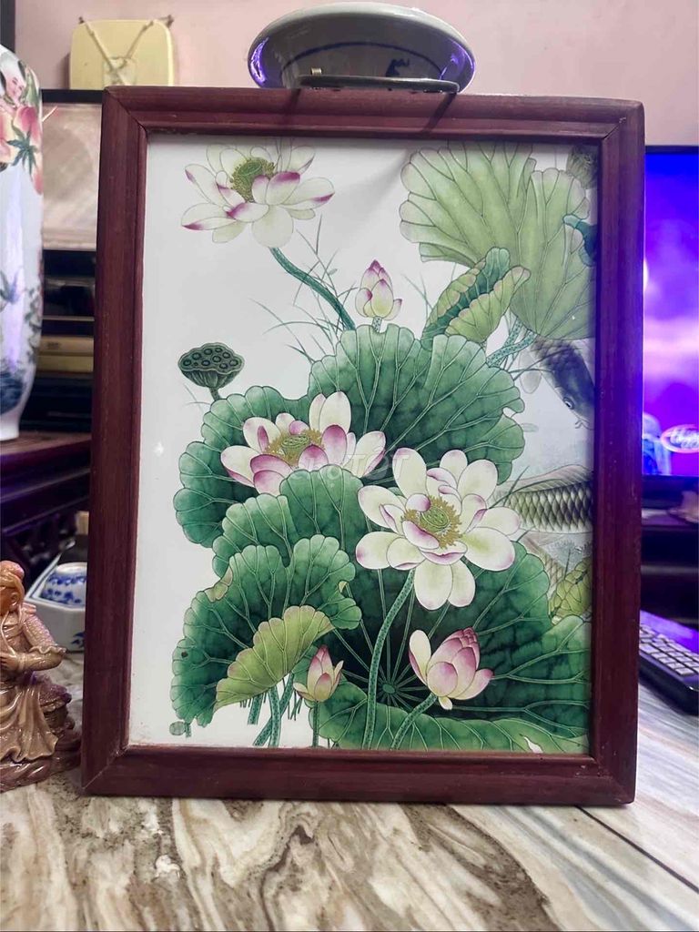 bức tranh sen kt 29x37cm