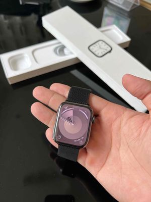 Apple watch series 7/45 thép đen esim full pk