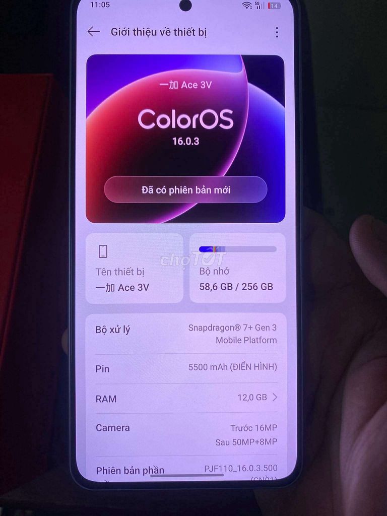OnePlus Ace 3V 12GB/256GB Tím. Mua bán Điện thoại tại Quận Bình Thạnh Tp Hồ Chí Minh được đăng bởi Nguyễn Achin hình 1