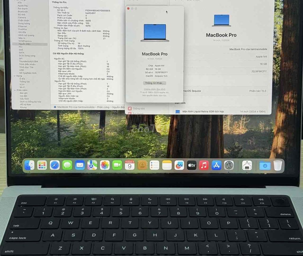 MacBook Pro M4 13 inch 16GB/512GB Pin 100 sạc 14L. Mua bán Laptop tại Quận 5 Tp Hồ Chí Minh được đăng bởi Phan Thế Phong  hình 1