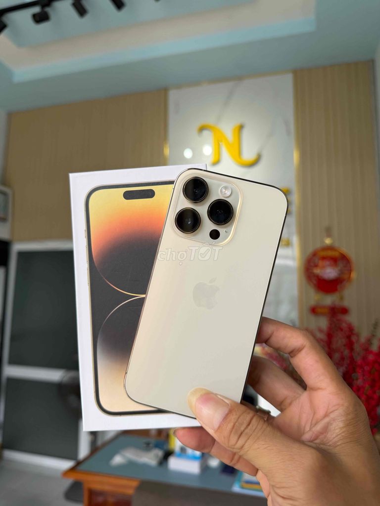 iPhone 14 Pro 256GB Vàng QT Mỹ 99% đẹp KENG. Mua bán Điện thoại tại Thành phố Cà Mau Cà Mau được đăng bởi NHAN APPLE hình 1