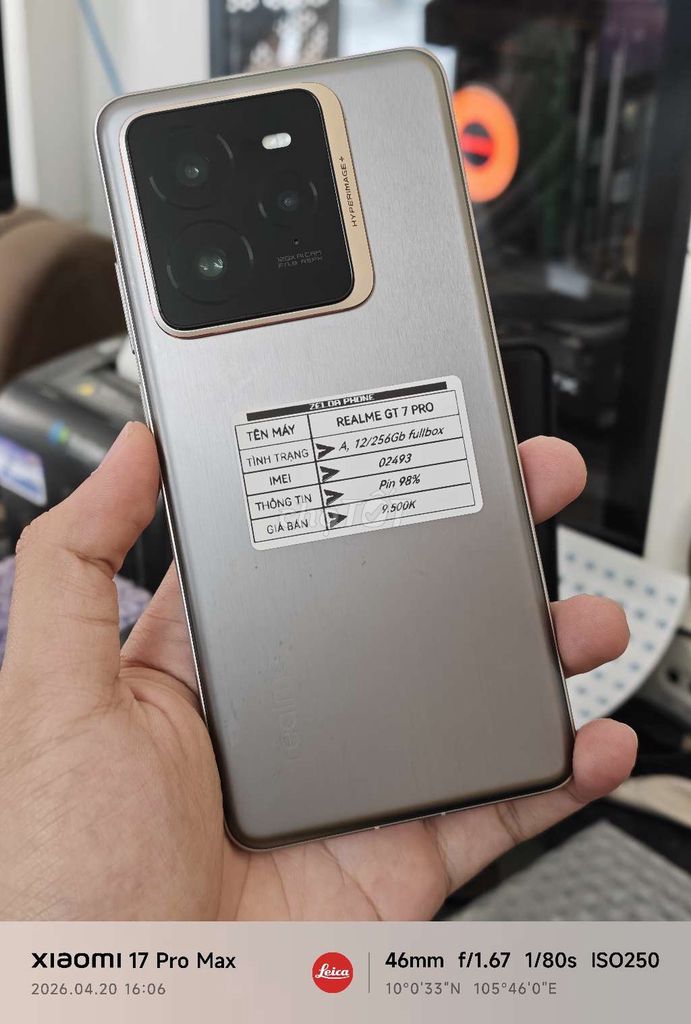 Realme GT 7 Pro 12GB/256GB FUllbox. Mua bán Điện thoại tại Quận Ninh Kiều Cần Thơ được đăng bởi Zelda Phone hình 1