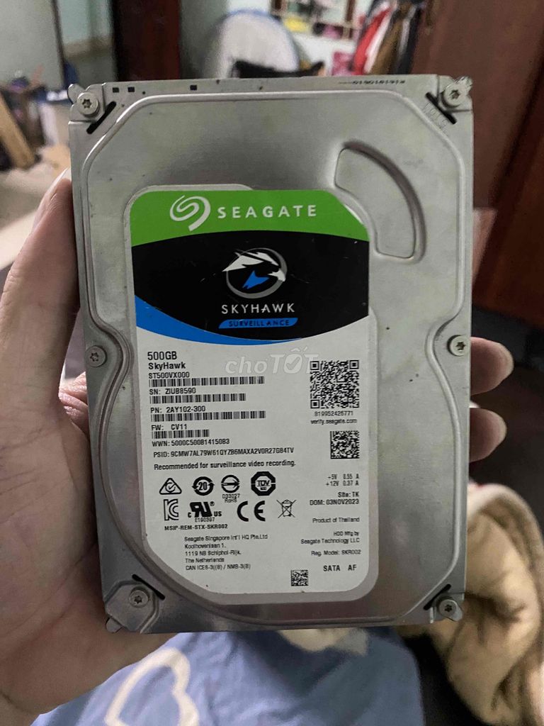 Ổ cứng HDD Seagate SkyHawk 500GB Đã sử dụng. Mua bán Linh kiện (RAM, Card...) tại Huyện Thường Tín Hà Nội được đăng bởi Công Nguyễn Thế hình 1
