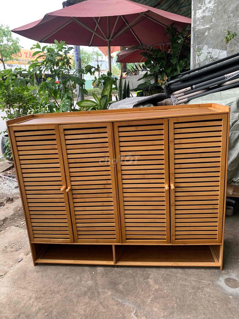 Tủ giày dép Tre Nâu gỗ 1m2x90cm. Mua bán Tủ, kệ gia đình tại Quận 12 Tp Hồ Chí Minh được đăng bởi Võ Tuấn Kiệt hình 1