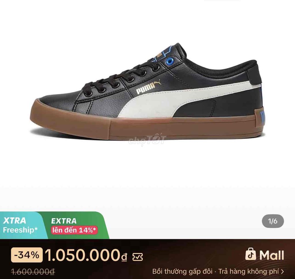 Giày thể thao Puma nam Đen size 39. Mua bán Giày dép tại Thành phố Sóc Trăng Sóc Trăng được đăng bởi Khoailangkk hình 1