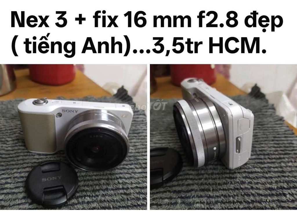 Máy ảnh Sony NEX-3. Mua bán Máy ảnh, Máy quay tại Quận Tân Phú Tp Hồ Chí Minh được đăng bởi Cường hình 1