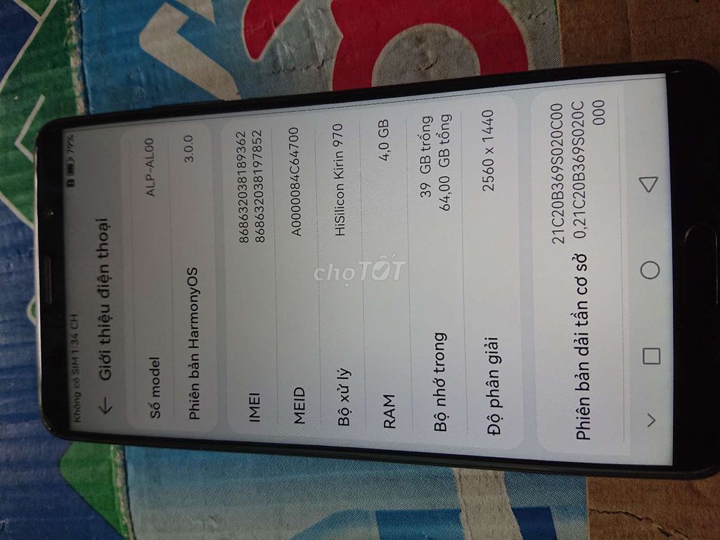 HUAWEI Mate10, ram 4/64gb.. Mua bán Điện thoại tại Thành phố Mỹ Tho Tiền Giang được đăng bởi Ltan hình 1