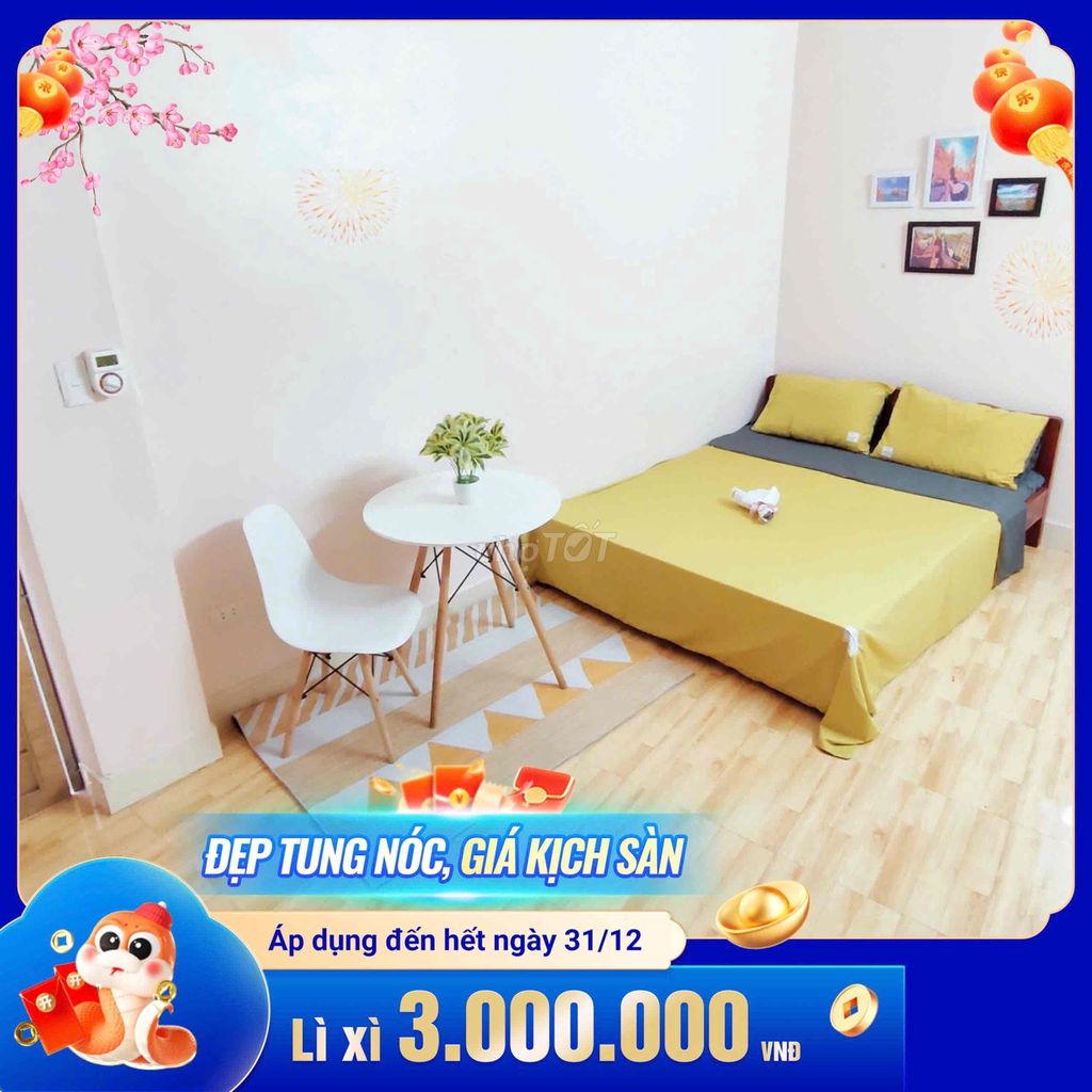 32 ĐỖ ĐỨC DỤC - NGAY CHỢ MỄ TRÌ - PHÒNG ĐƠN 25m2 ĐỦ ĐỒ Ở LUÔN