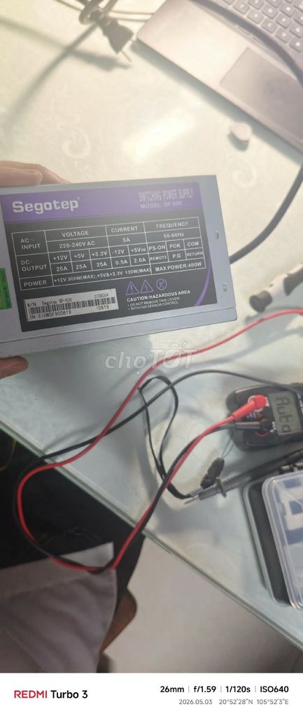 Nguồn Segotep SP-500 400W. Mua bán Linh kiện (RAM, Card...) tại Huyện Thường Tín Hà Nội được đăng bởi Đức Thịnh Nguyễn hình 1