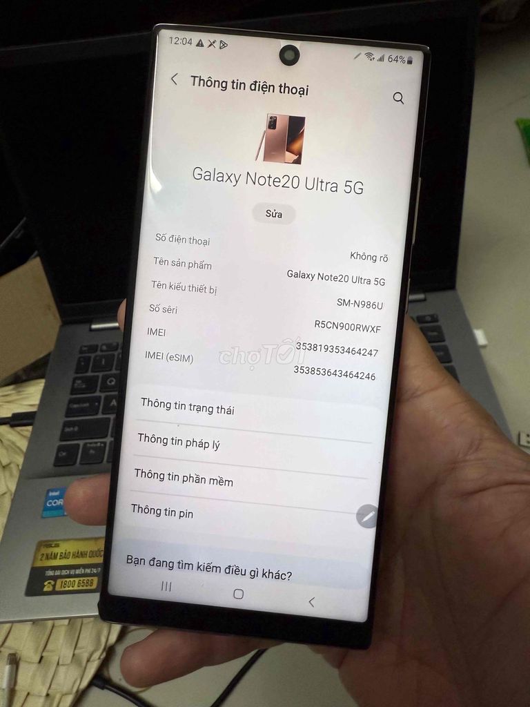 Samsung Galaxy Note 20 Ultra 5G Đồng. Mua bán Điện thoại tại Quận Ô Môn Cần Thơ được đăng bởi Quốc Hưng hình 1