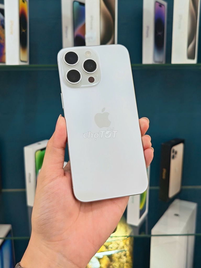 iPhone 15 Pro Max 256GB QT Trắng Zin Áp Bản 2 Esim. Mua bán Điện thoại tại Quận Phú Nhuận Tp Hồ Chí Minh được đăng bởi TYMO Việt Nam hình 1
