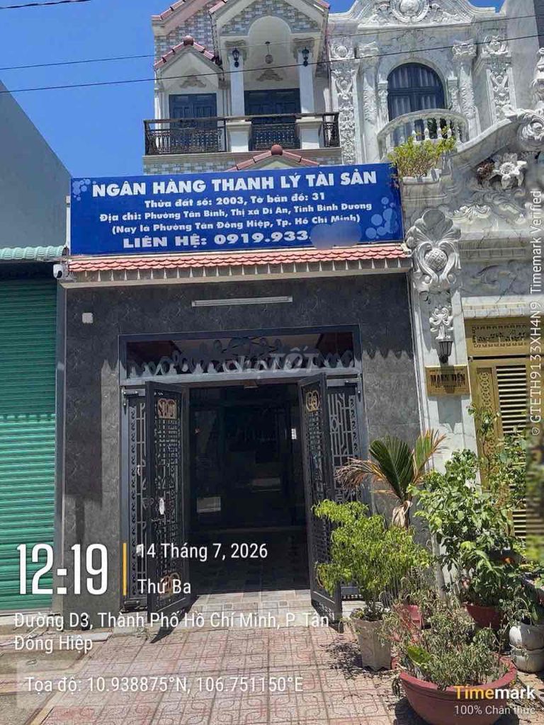 Ngân hàng thanh lý tài sản: KDC Lê Phong, Dĩ An, Bình Dương
