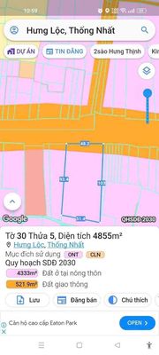 BÁN 4855M2 ĐẤT THỔ CƯ - 48M MẶT TIỀN QL1A HƯNG LỘC, THỐNG NHẤT. Mua bán đất tại Huyện Thống Nhất Đồng Nai được đăng bởi NHẬT MINH