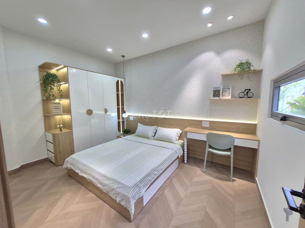 Nhà Đẹp Nguyễn Văn Đậu, 3Tầng 4PN(có PN trệt) 40m2, gia 5.75ty