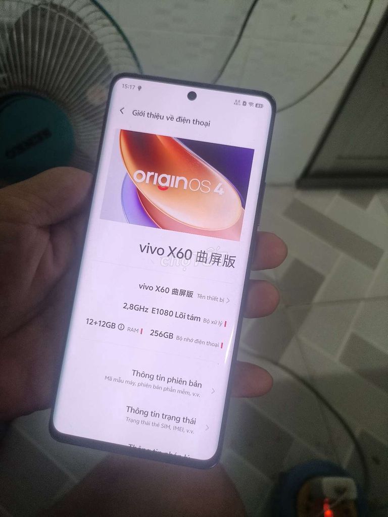 Vivo x60 5G 12-256 mất cái lưng, nguyên Zin