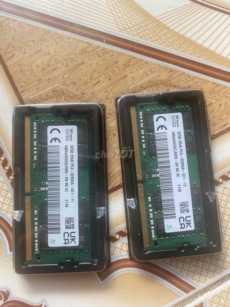 cặp Ram Skhynix 32G Ddr4 3200mhz new zin ship us