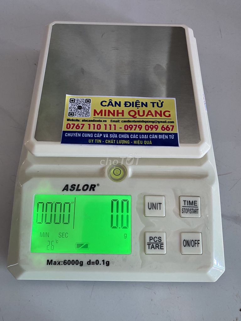 Cân điện tử ASLOR 6kg 0.1g Trắng. Mua bán Nội thất, đồ gia dụng khác tại Thành phố Buôn Ma Thuột Đắk Lắk được đăng bởi CÂN MINH QUANG hình 1