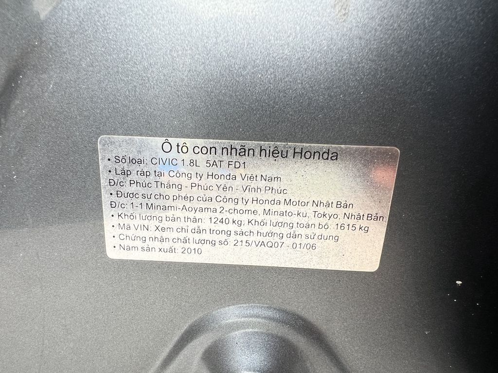 Honda Civic 2010 1.8 AT - 120100 km 1 Chủ cực chất. Mua bán Ô tô tại Quận Cầu Giấy Hà Nội được đăng bởi Xe Cũ Dương Đô hình 15