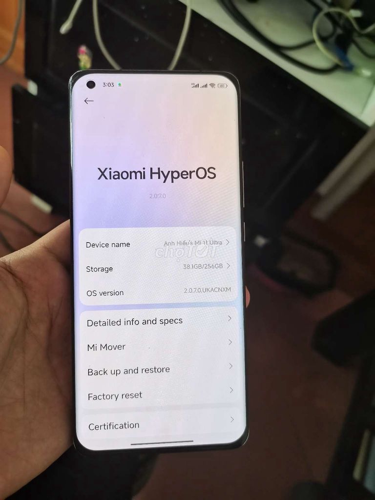 Xiaomi Mi 11 Ultra 256GB Đen. Mua bán Điện thoại tại Thành phố Thái Bình Thái Bình được đăng bởi Phamin59 hình 1