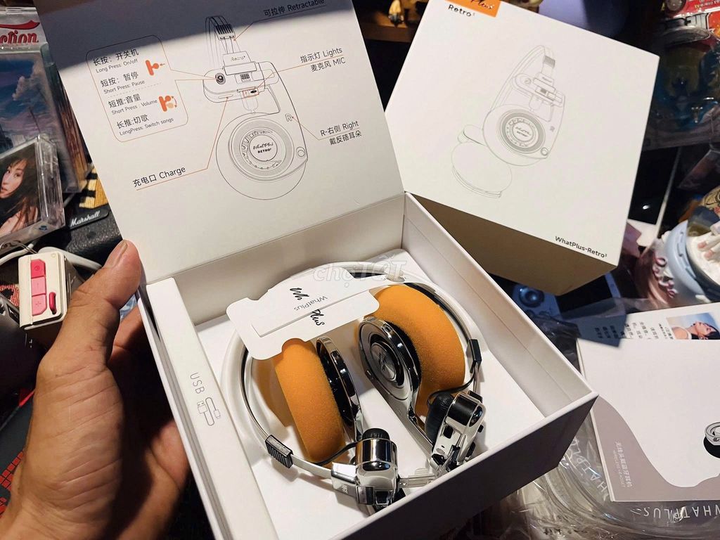 Tai nghe Bluetooth WhatPlus RETRO R3 Cam Limited. Mua bán Tivi, Âm thanh tại Quận Cẩm Lệ Đà Nẵng được đăng bởi Cloud hình 1