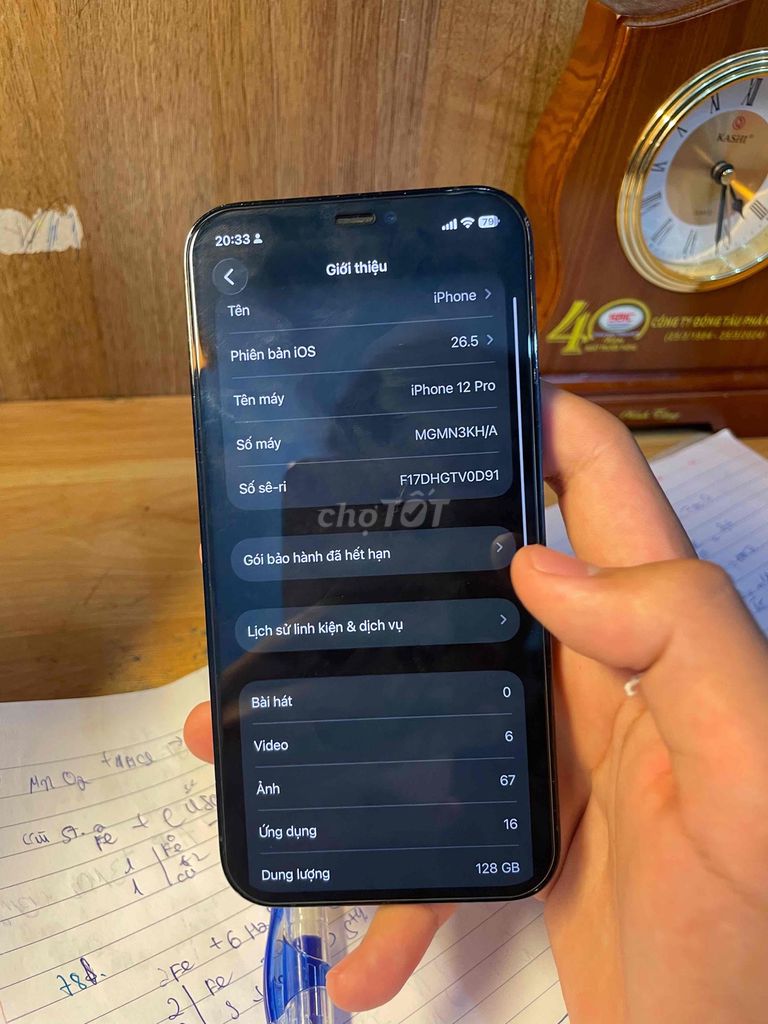Apple iPhone 12 Pro 128GB. Mua bán Điện thoại tại Huyện An Dương Hải Phòng được đăng bởi  Nguyễn Đức Mạnh hình 1