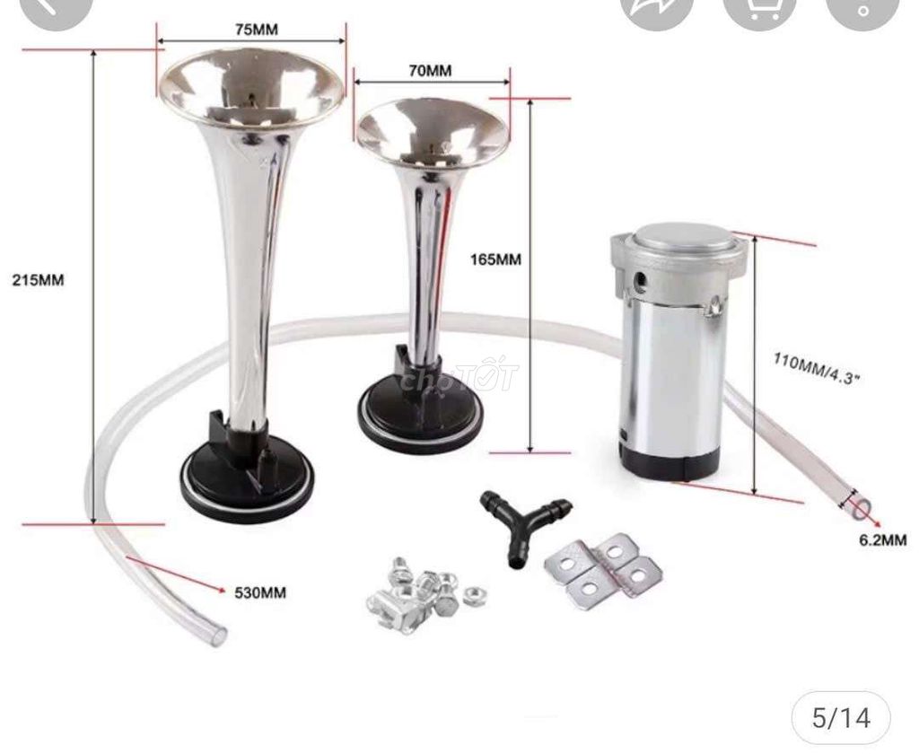 Kèn hơi điện 12v ôtô xe máy,3 bánh vang to xa hay. Mua bán Phụ tùng xe tại Quận Tân Bình Tp Hồ Chí Minh được đăng bởi  37A Hồng lạc phường 10 Quận Tân Bình  hình 1