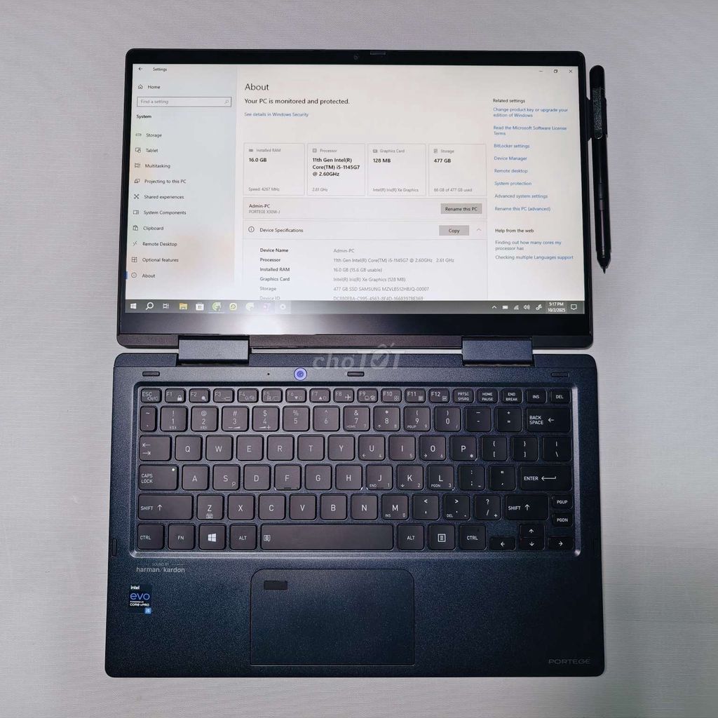 Toshiba Dynabook siêu nhẹ 800 gram, 11th, ram 16. Mua bán Laptop tại Quận Cẩm Lệ Đà Nẵng được đăng bởi Thinkpad US I i10store com  hình 1