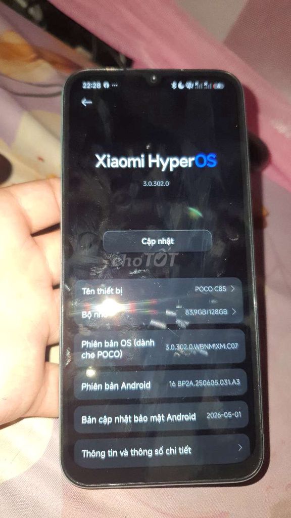 Xiaomi POCO C85 128GB Xám. Mua bán Điện thoại tại Huyện Bình Chánh Tp Hồ Chí Minh được đăng bởi Cường Liêu hình 1