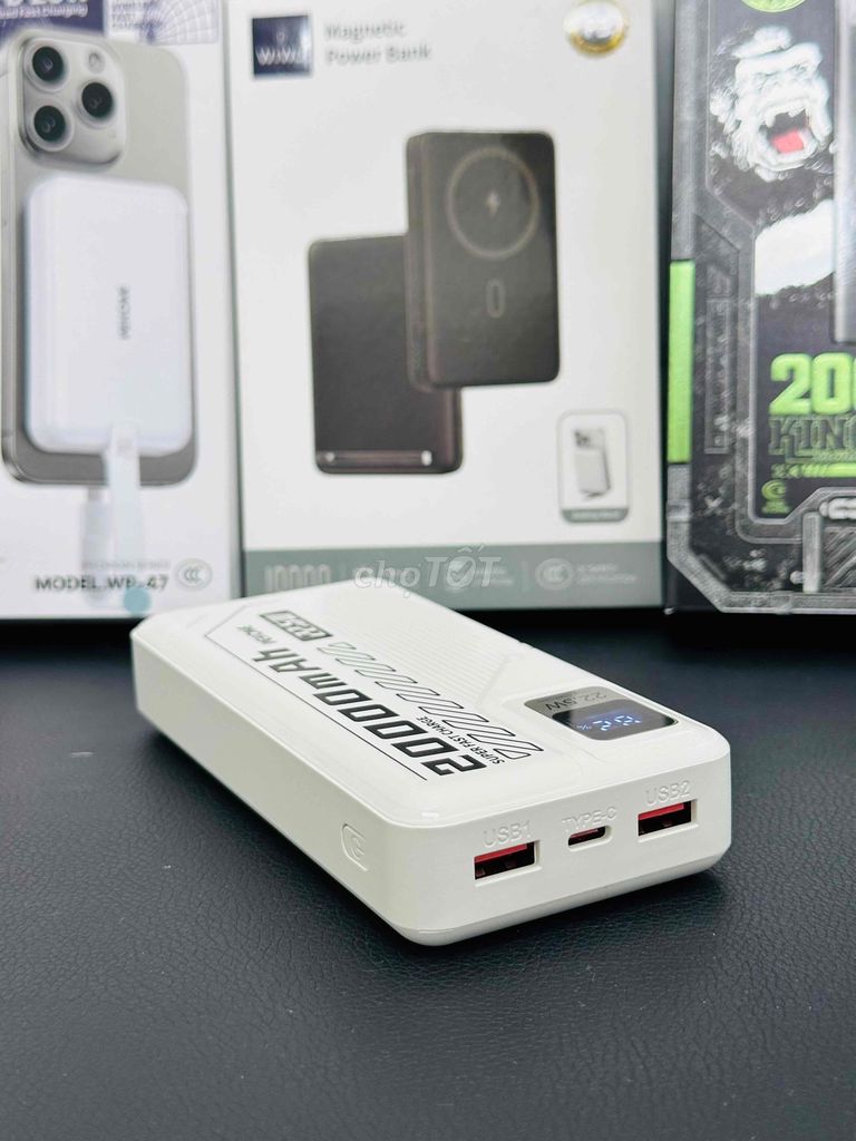 Sạc Dự Phòng Chính Hãng  20.000 Mah Wekome