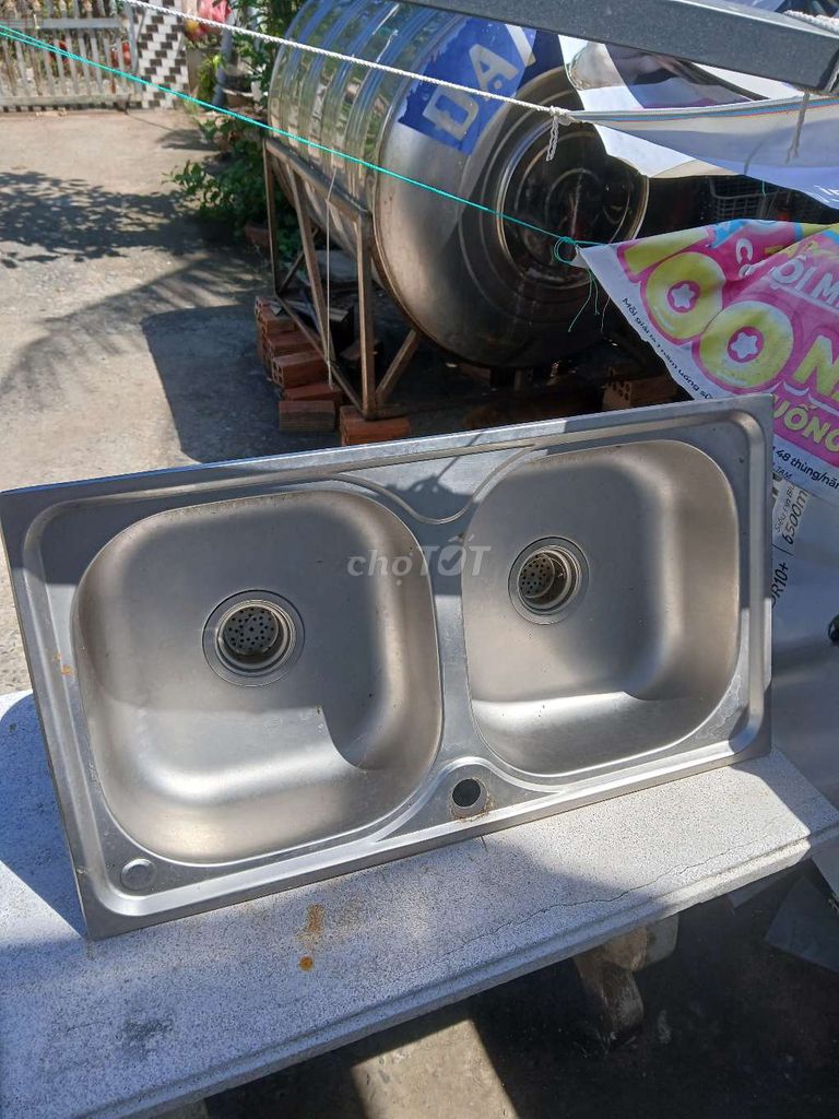 Bồn rửa chén Inox 2 hộc Bạc. Mua bán Dụng cụ nhà bếp tại Thành phố Bến Tre Bến Tre được đăng bởi Hưng Thịnh hình 1