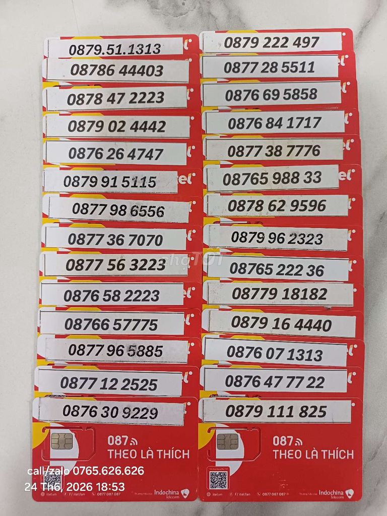 Sim Vinaphone Trả trước Đỏ Trắng. Mua bán Linh kiện (RAM, Card...) tại Thị xã Bến Cát Bình Dương được đăng bởi phan thanh nam hình 1