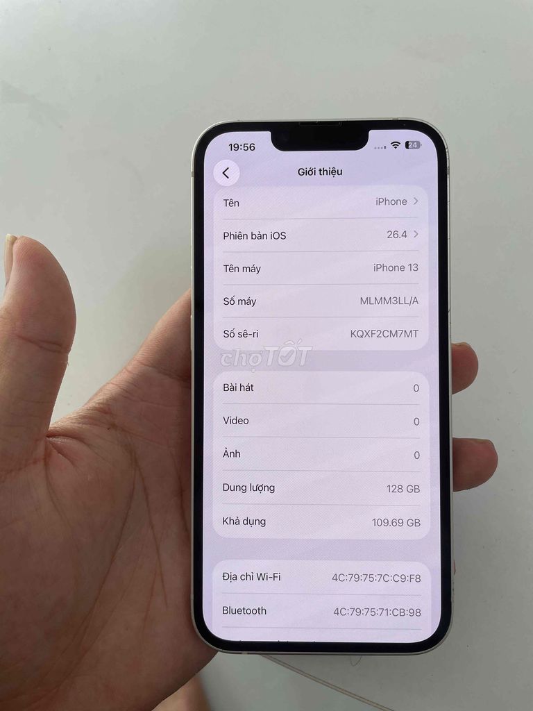 Apple iPhone 13 128GB Trắng. Mua bán Điện thoại tại Thị xã Hương Trà Thừa Thiên Huế được đăng bởi Hoàng nam hai hình 1
