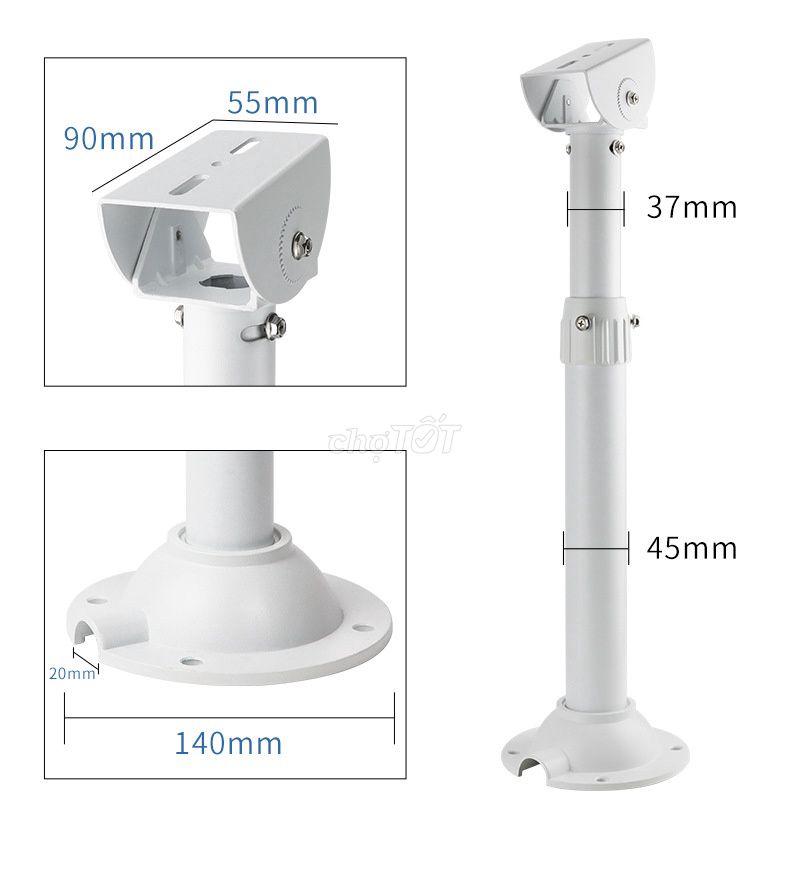 Chân đế camera Kim loại Trắng 30-60cm Co giãn. Mua bán Nội thất, đồ gia dụng khác tại Quận Tân Phú Tp Hồ Chí Minh được đăng bởi Thu Nguyen hình 1