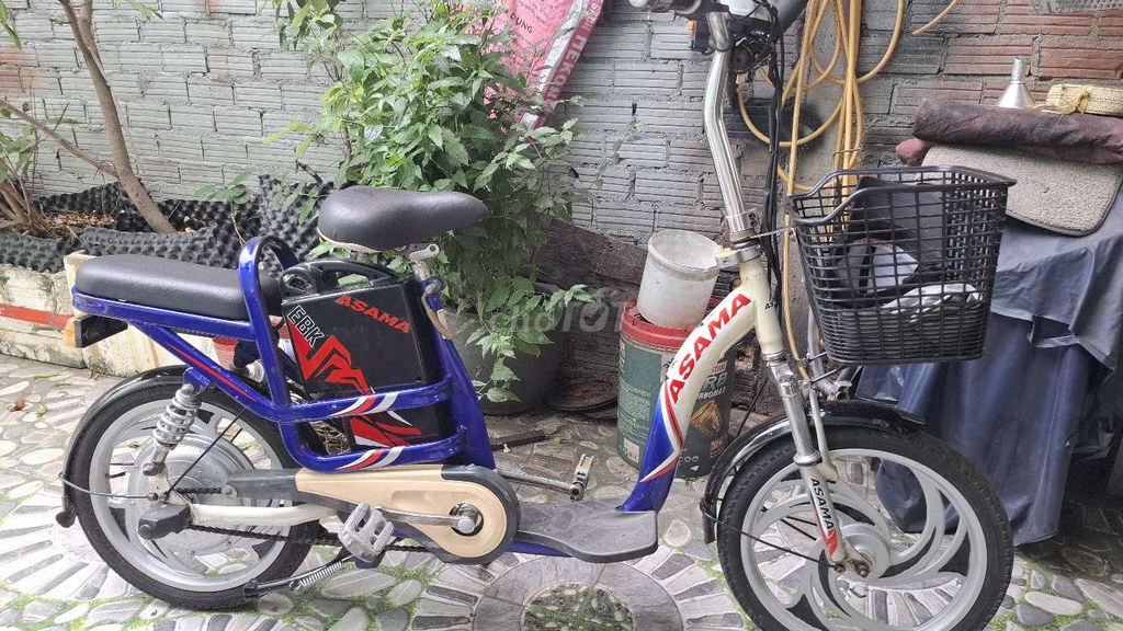 Xe đạp điện Asama Xanh Trắng Đã sử dụng. Mua bán Xe điện tại Thành phố Mỹ Tho Tiền Giang được đăng bởi mua bán đồ thanh lý hình 6