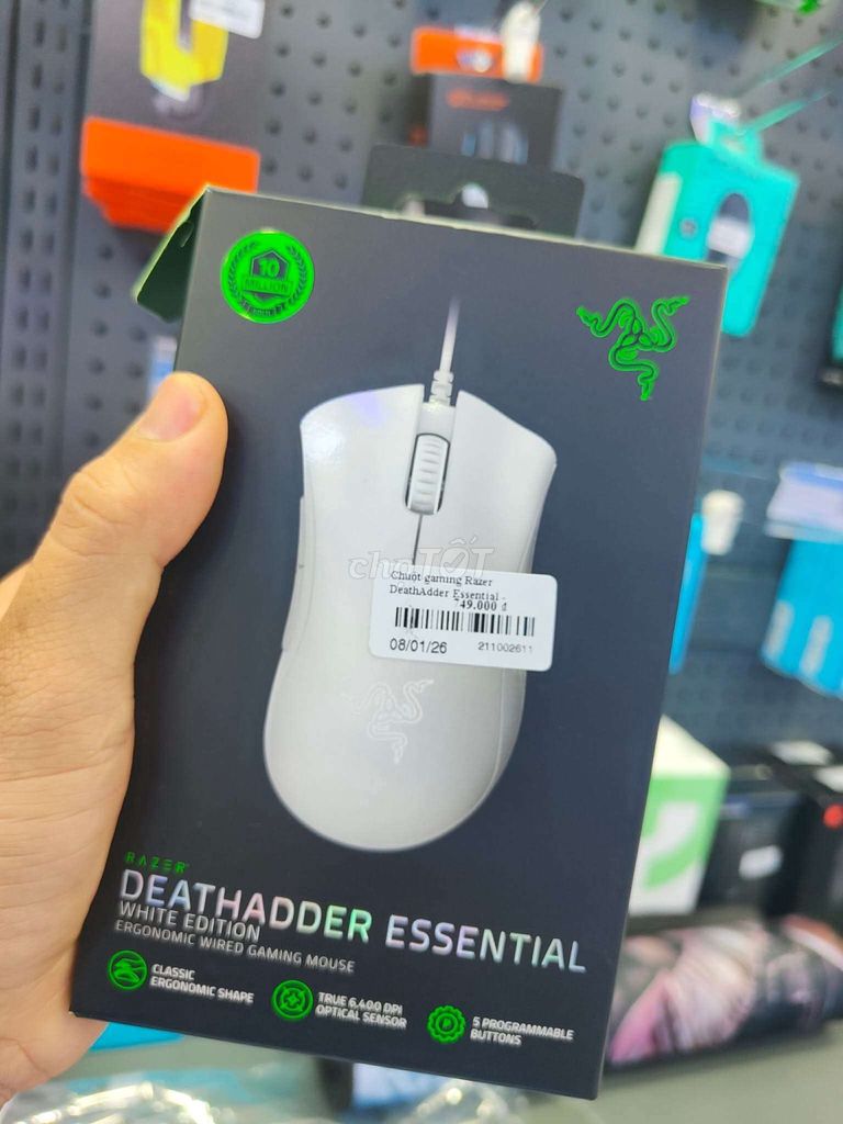 Chuột Razer DeathAdder Essential Trắng. Mua bán Phụ kiện (Màn hình, Chuột...) tại Thành phố Buôn Ma Thuột Đắk Lắk được đăng bởi Triệu Vũ hình 1